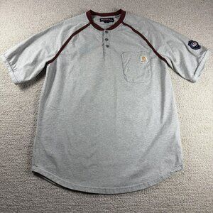 Bocomal CAT2 Fire Retardant Short Sleeve Henley T-Shirt Gray Men’s Size XL